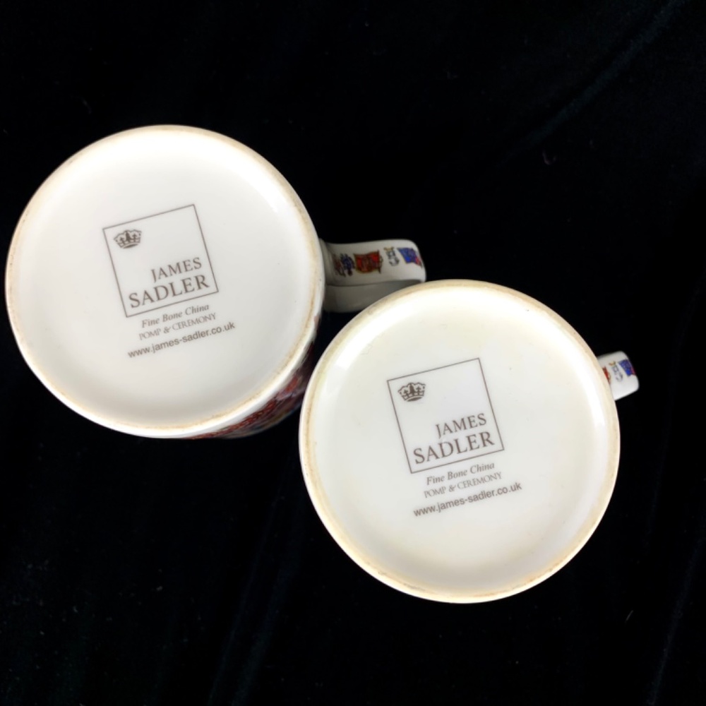 James Sadler 2 Mugs Bone China Pomp and Ceremony Parade Horses Soldiers Flags - Picture 7 of 14
